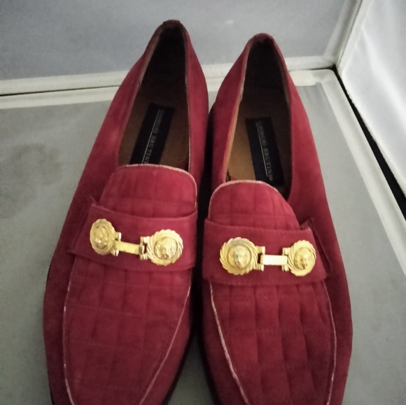 Men's Giorgio Brutini rich red Bordeaux slip on loafer shoes size 9 - Picture 4 of 8